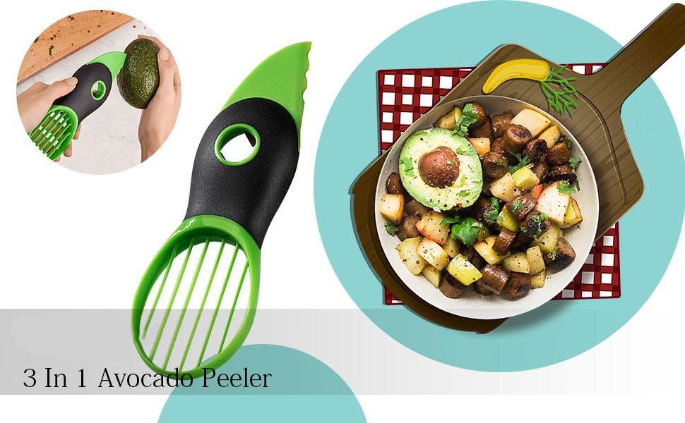 Multi-function 3-in-1 Avocado Slicer Corer Peeler Fruit Cutter Pulp Se –  Rosettas-Country-Kitchen